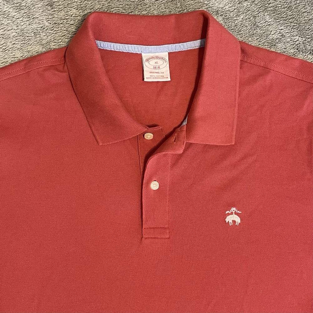 Brooks Brothers Polo Shirt Men's XL  1818 Original Fit Polo in Salmon **see note